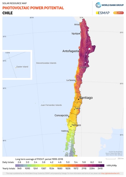 Photovoltaic Electricity Potential, Chile